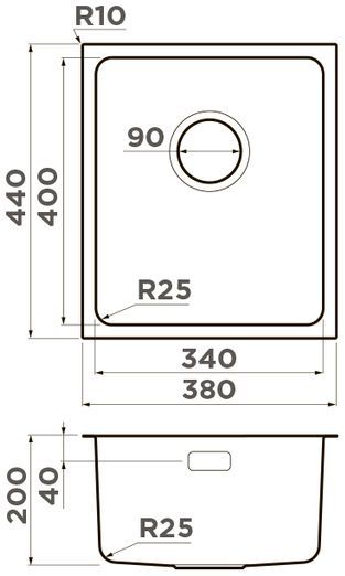 Мойка Omoikiri Tadzava 38-U-IN, 4993077