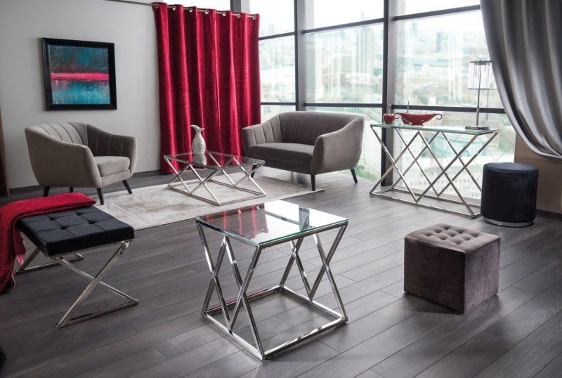 Стол журнальный Signal Zegna B серебряный, ZEGNABS