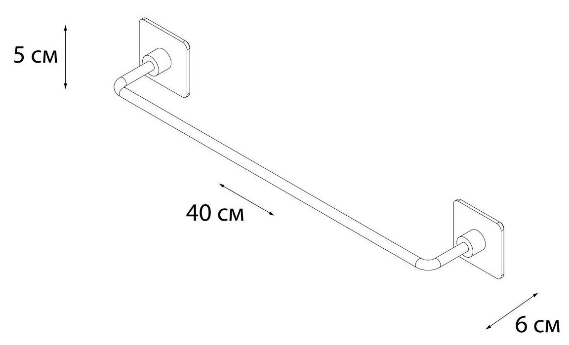 Полотенцедержатель трубчатый Fixsen Square, FX-93101
