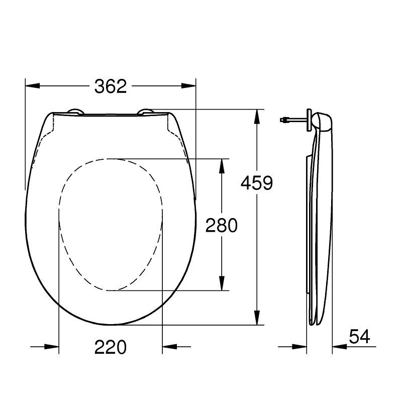 Сиденье для унитаза Grohe Bau, 39493000