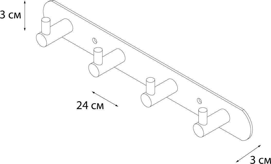 Планка 4 крючка Fixsen Hotel, FX-31005-4