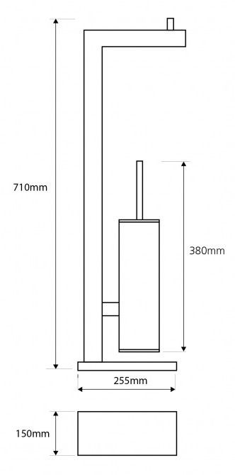 Стойка с держателем туалетной бумаги и туалетной щеткой Bemeta Beta, 132836012