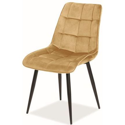 Стул кухонный Signal Chic Velvet Bluvel 68 карри/черный, CHICVCCU