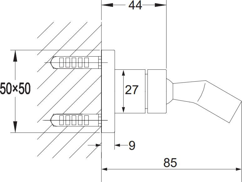 Кронштейн точечный Omnires, 8859/KCR
