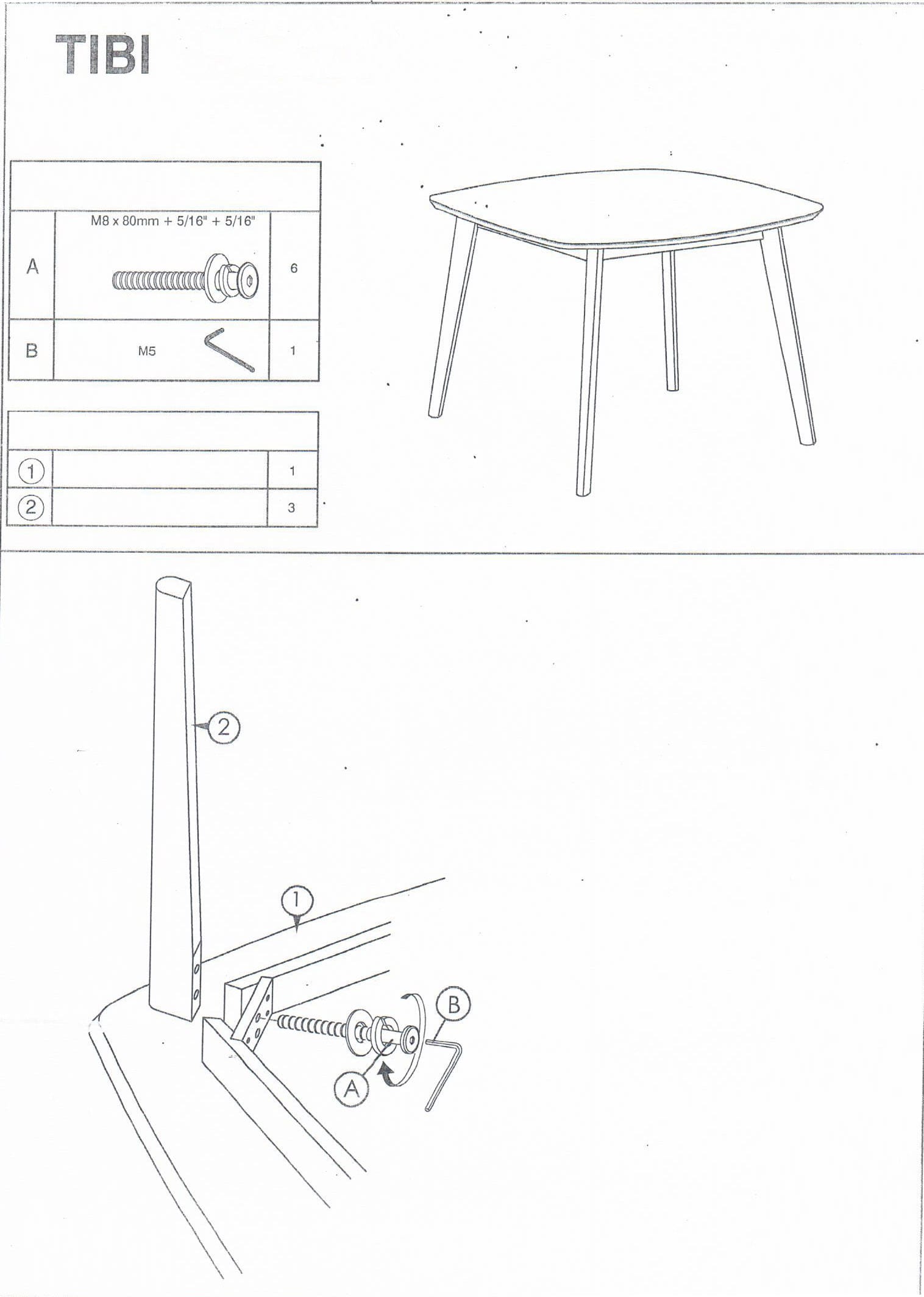Стол обеденный Signal TIbi беленый дуб, TIBIDBB90