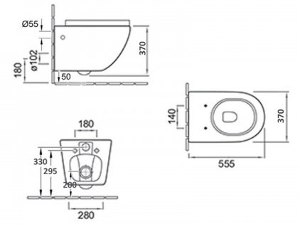Унитаз подвесной Esbano Fortex