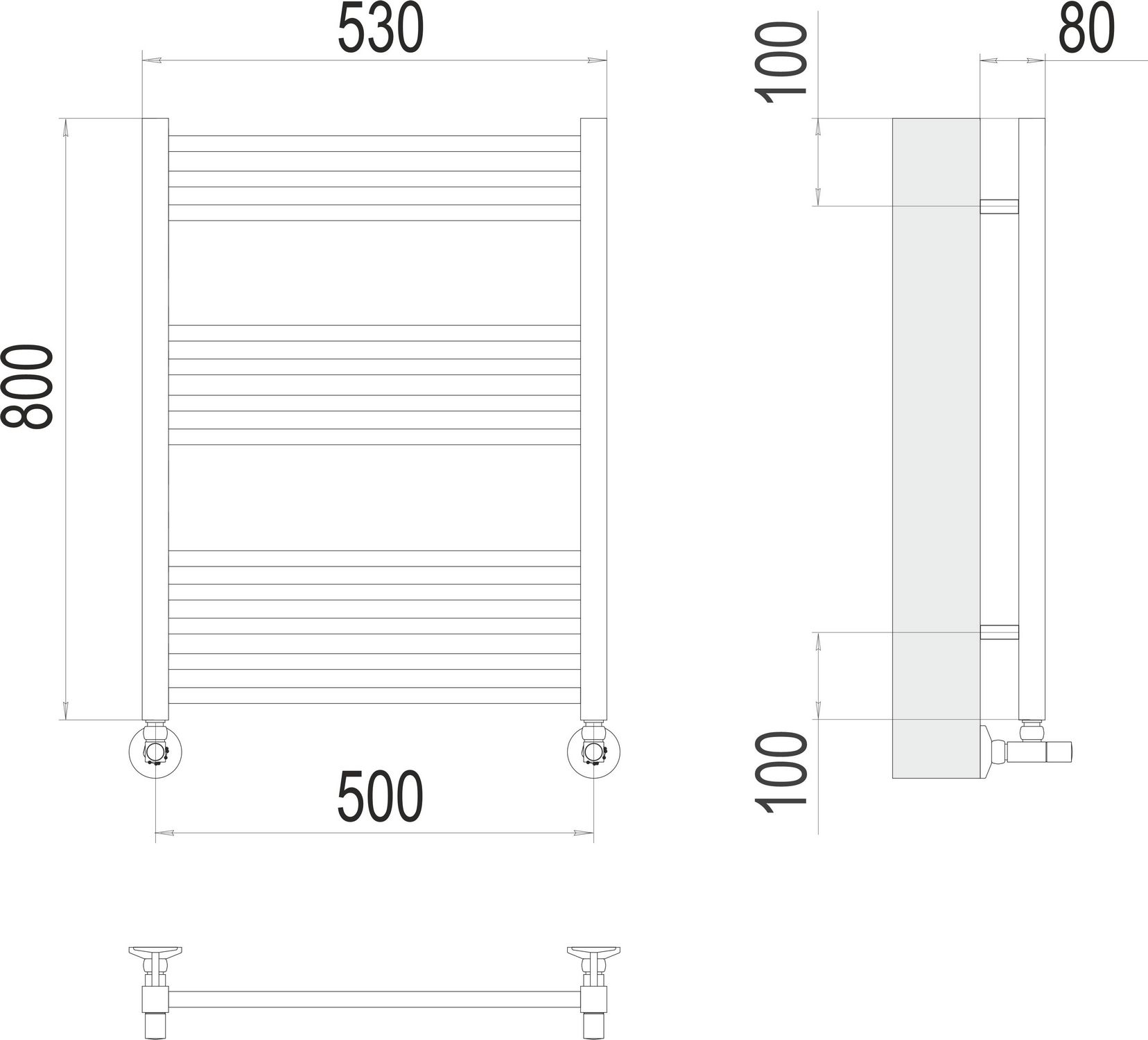 Полотенцесушитель Terminus Сицилия П12 50x80