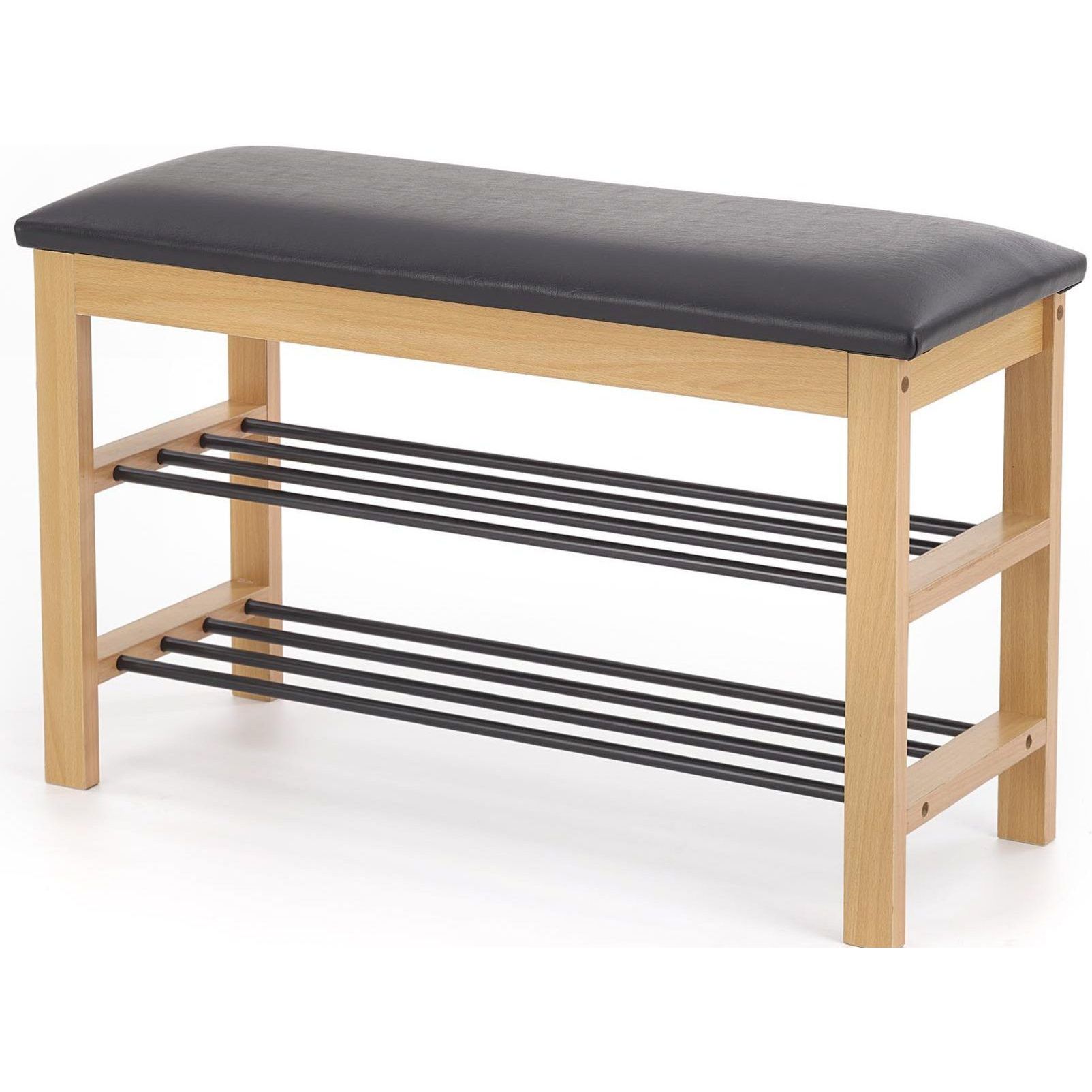 Полка для обуви Halmar ST-11 черный/дуб натуральный, V-CH-ST_11-STOJAK-NATURALNY