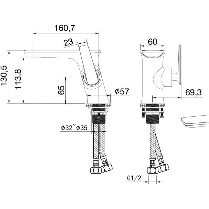 Смеситель для умывальника Vivi Felice 0230