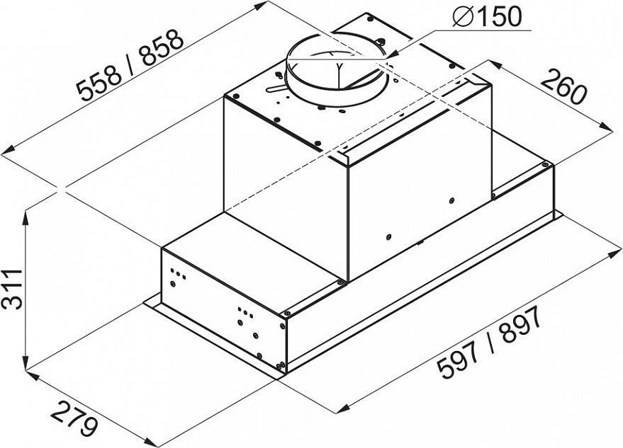 Кухонная вытяжка Maunfeld Fantasy 90 белый