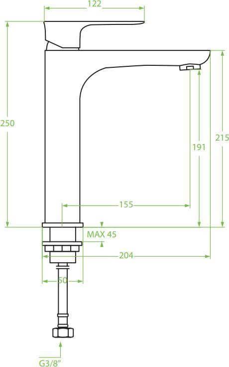 Смеситель для раковины Laveo Raila хром, BLL_02ND