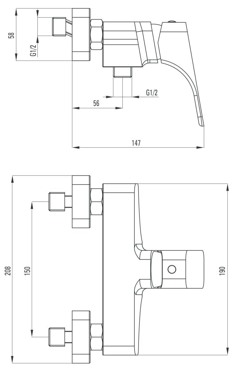 Смеситель для душа Deante Hiacynt Bianco, BQH_A40M