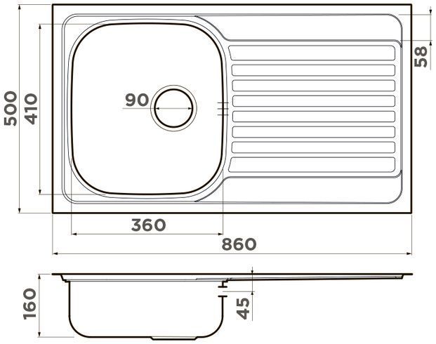 Мойка Omoikiri Kashiogawa 86-IN, 4993453