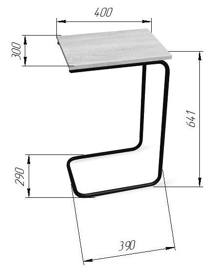 Столик журнальный Sheffilton SHT-CT9 дуб Галифакс табак/черный муар, 205156