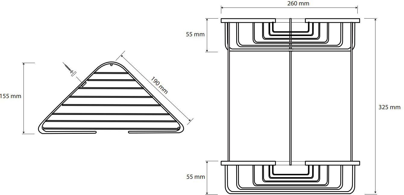Двойная угловая мыльница Bemeta Cytro, 102308132