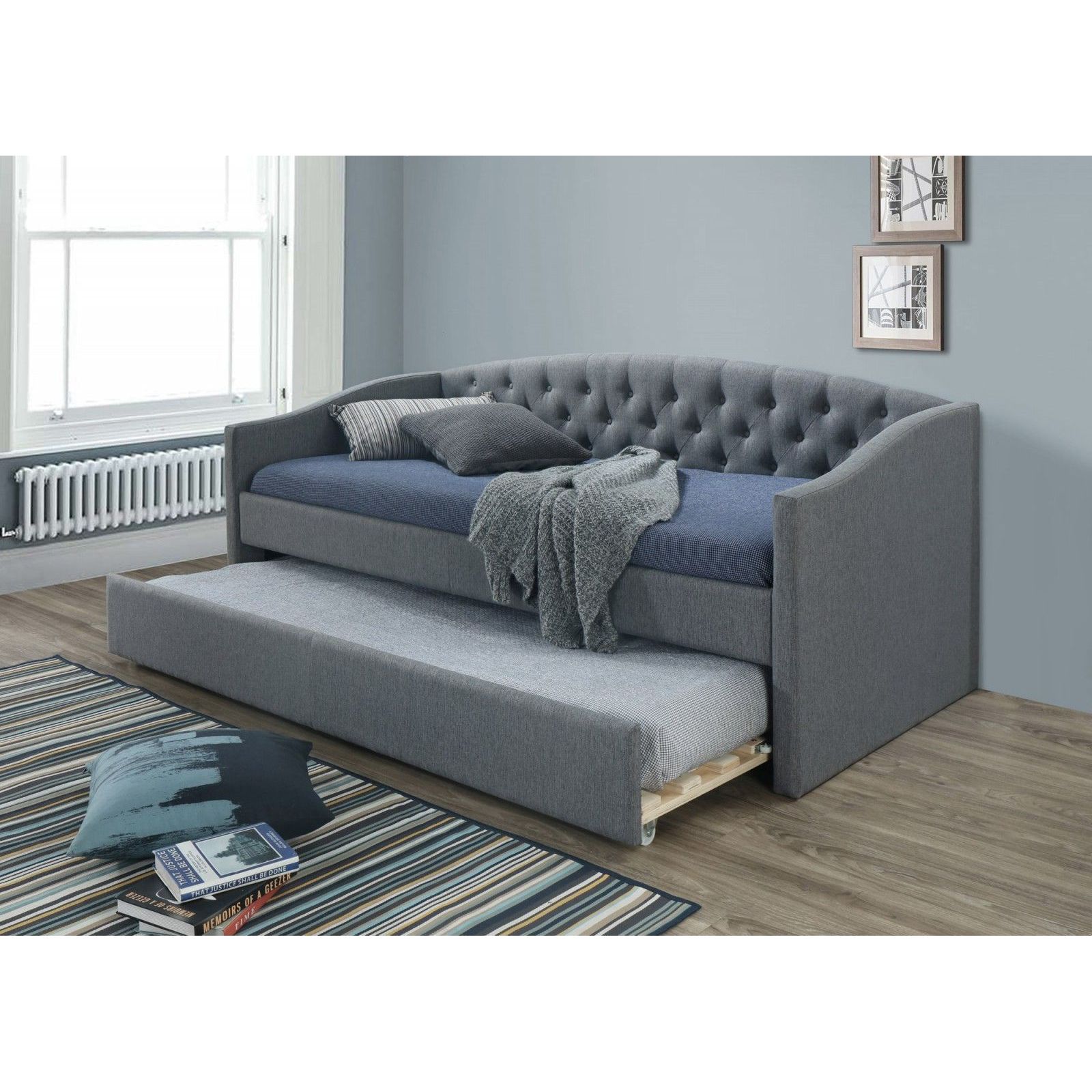 Кровать Signal Alessia серый/дуб 90/200, ALESSIA90SZD