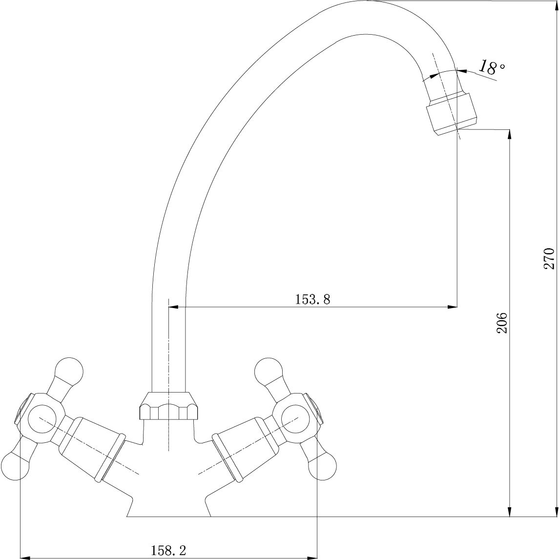 Смеситель для кухни споворотным изливом Lemark Promotion, LM6040C