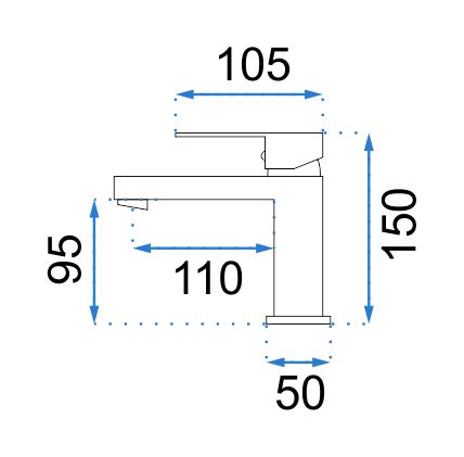 Смеситель для умывальника Rea Fenix L.Gold, REA-B6395