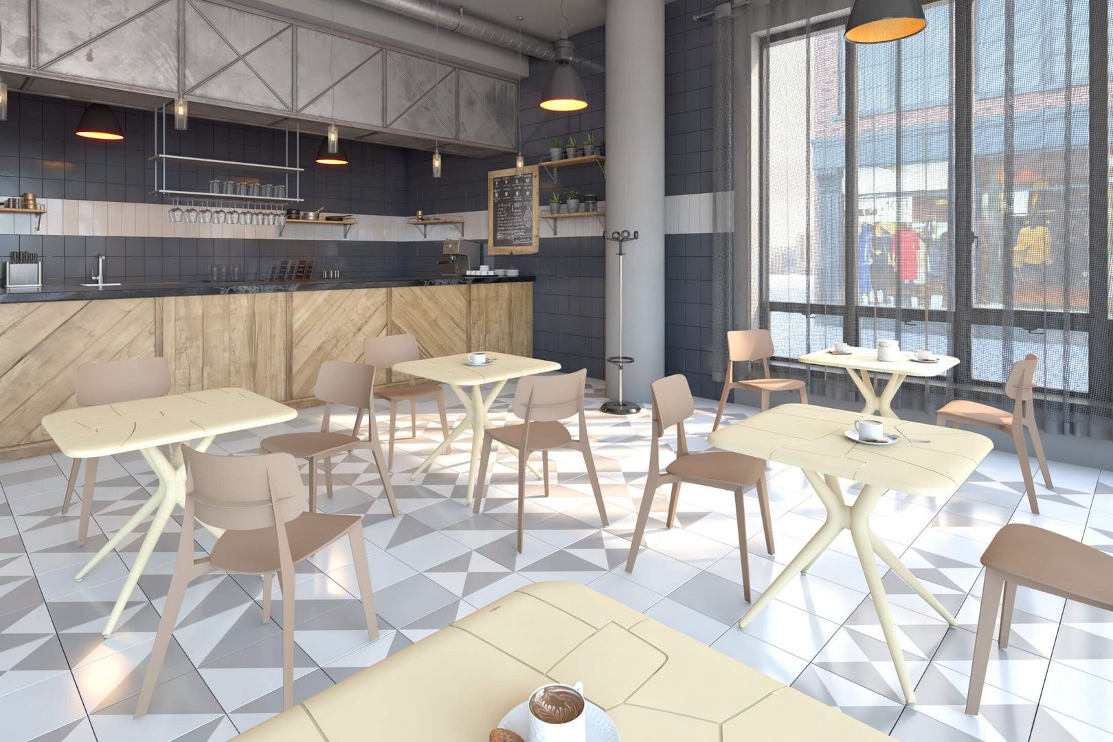 Основание для стола Sheffilton SHT-TU30 бежевый RAL1013, 180141