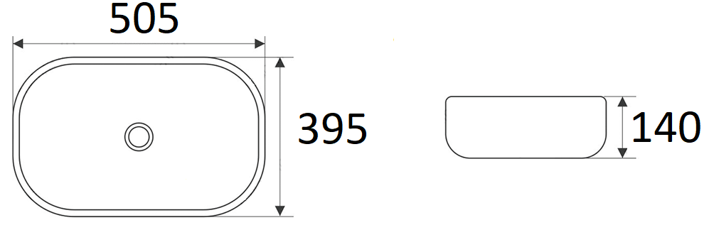 Раковина для ванной Ceramalux 50.5x40.5, 78104