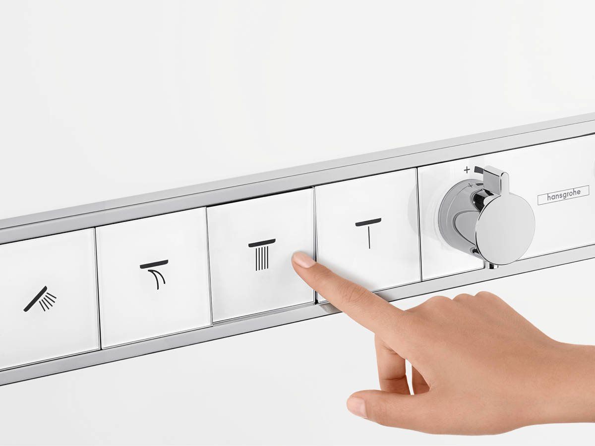 Термостат скрытого монтажа с 4 кнопками Hansgrohe RainSelect, 15357400