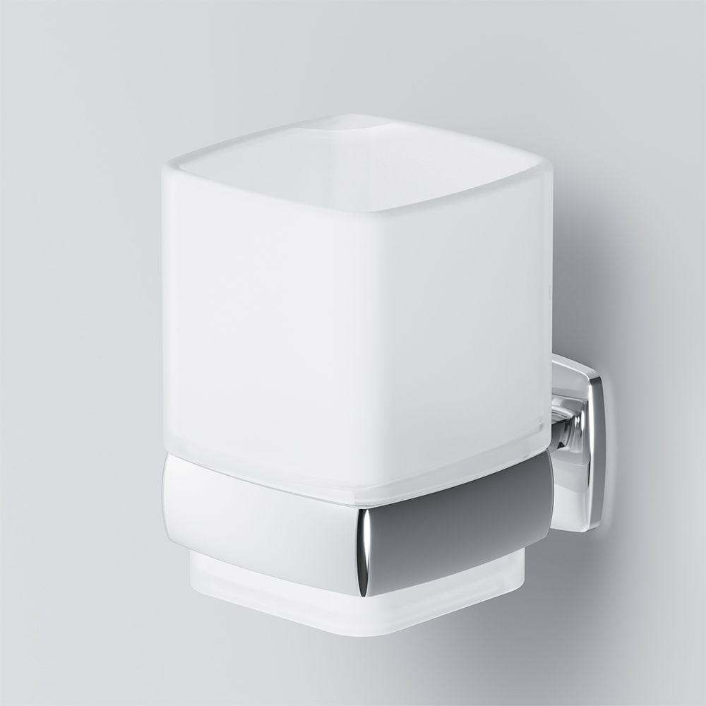 Стеклянный стакан с настенным держателем AM.PM Gem, A9034300