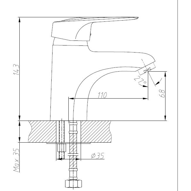 Смеситель для раковины Haiba HB1004