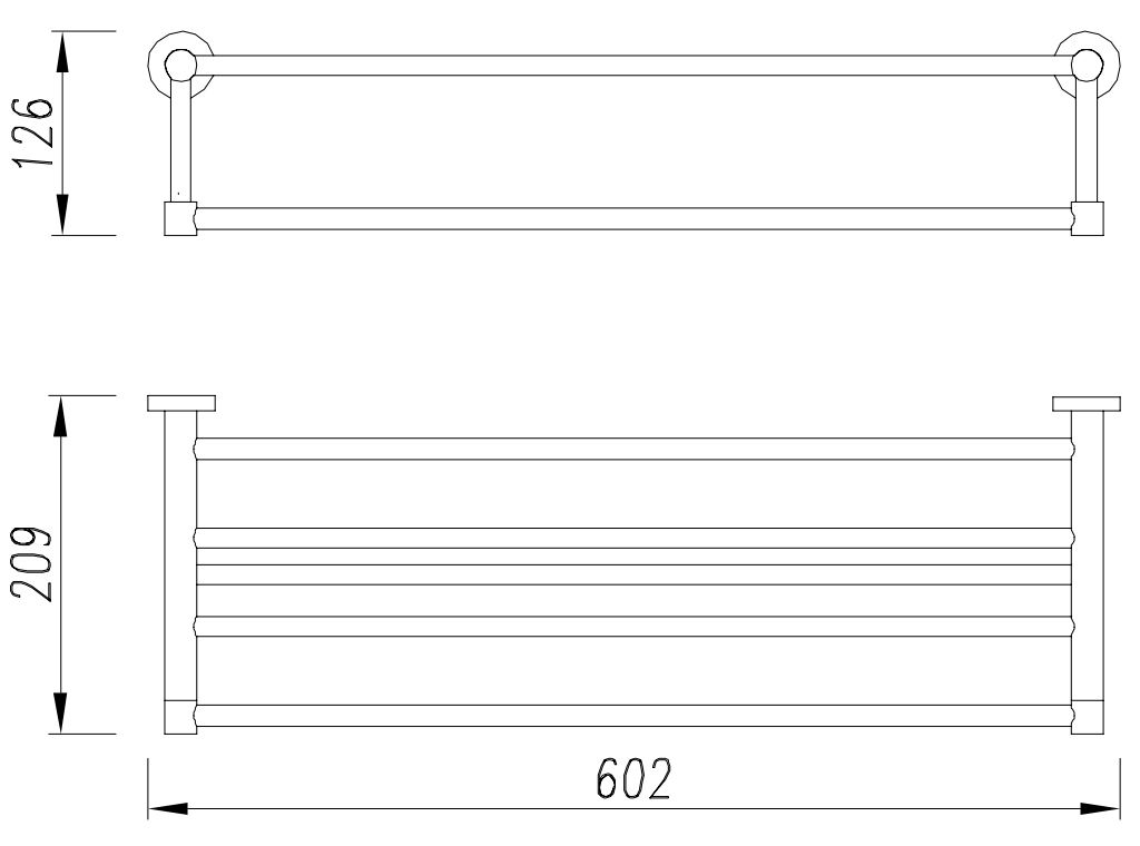 Полка для полотенец Omnires Modern, MP60920CR