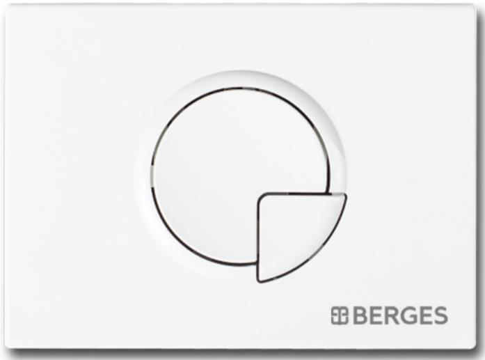 Инсталляция для скрытого монтажа унитаза Berges Novum кнопка R1 белая, 040221