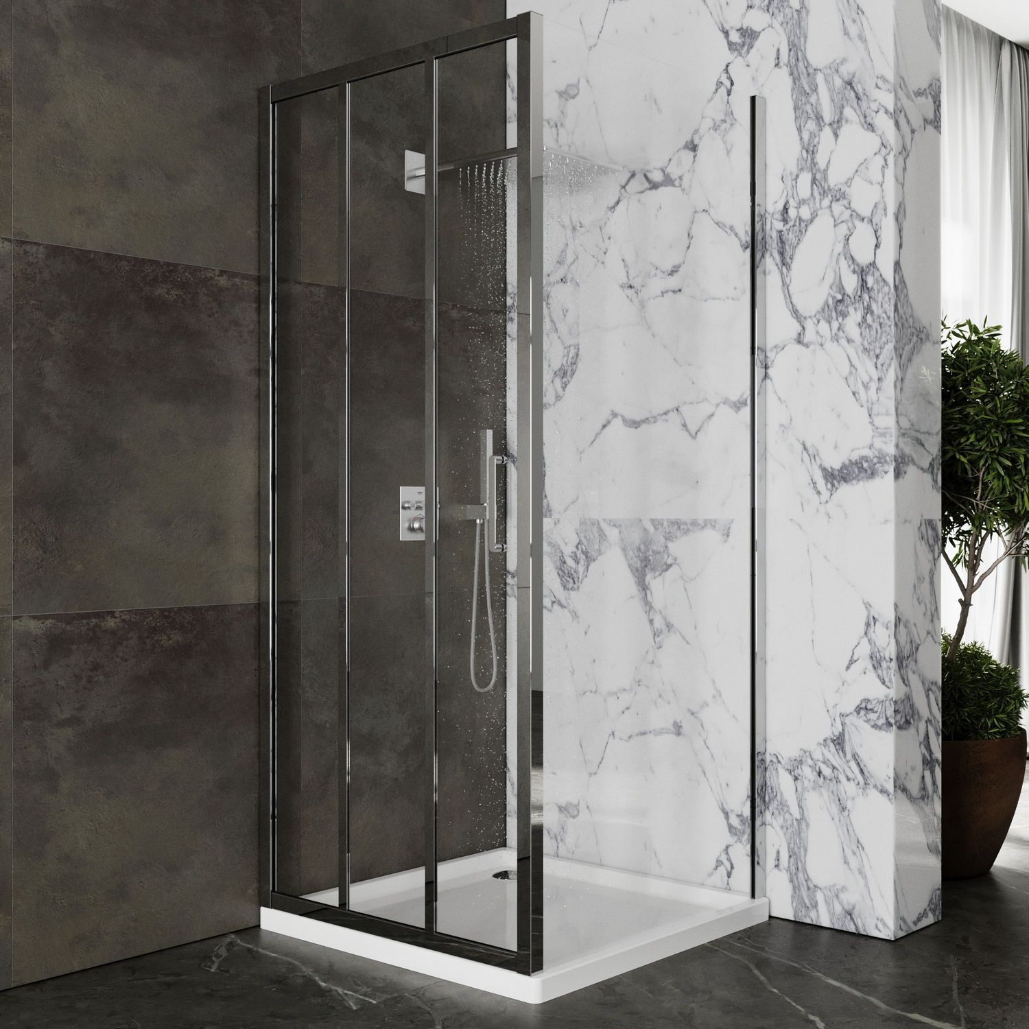 Душевой уголок Roxen Prima 90x90, 55080-90