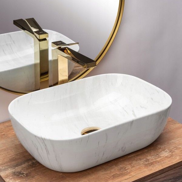 Смеситель для умывальника Rea Duet Gold, REA-B4415