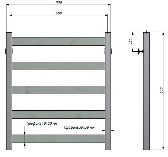 Полотенцесушитель Stinox Verona 50x60
