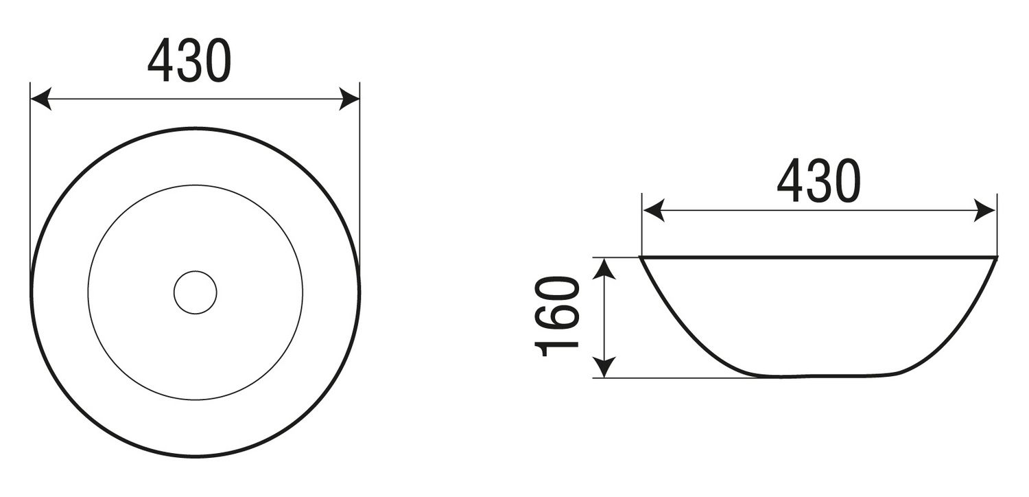 Раковина накладная WeltWasser ELBACH 3132 43x43