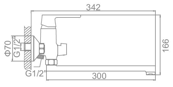 Смеситель для ванны Ledeme L2277