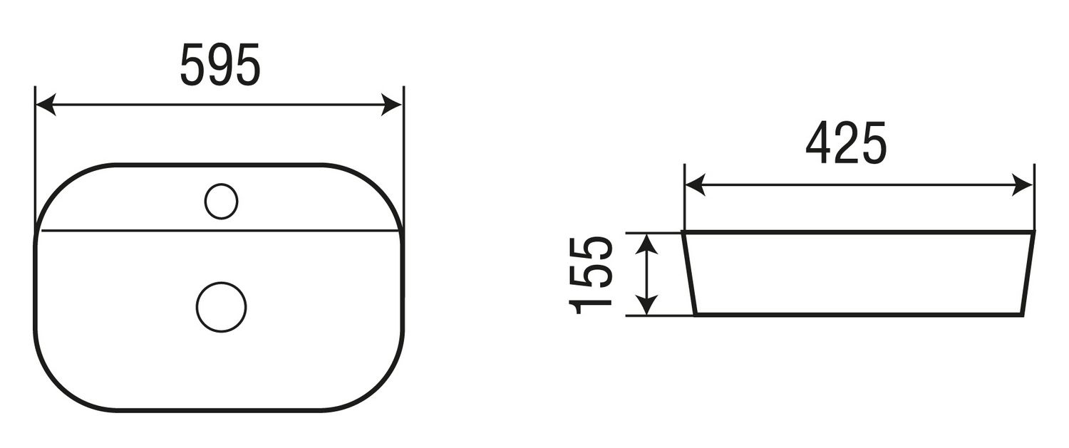 Раковина накладная WeltWasser ELBACH 2236 59.5x42.5