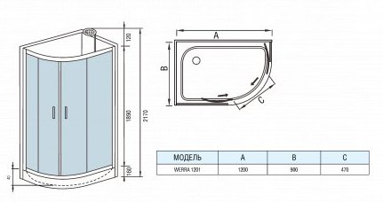 Душевая кабина WeltWasser WW500 WERRA 1201