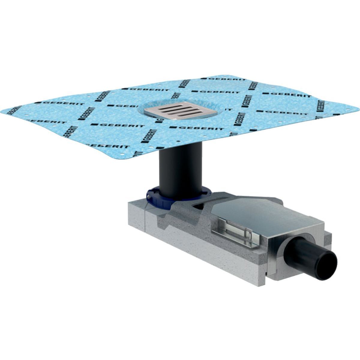 Трап для душа с решёткой 8х8 см Geberit высота пола 65 мм, 154.052.00.1