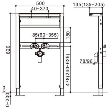 Инсталляция для раковины WeltWasser AMBERG 500 RA