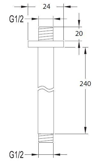 Потолочный кронштейн Omnires, RS22CR