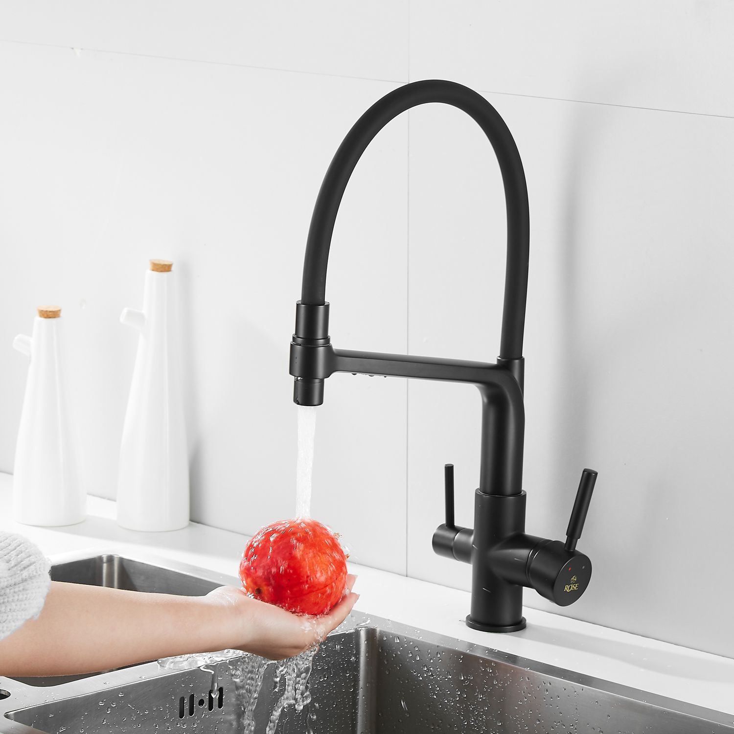 Смеситель для кухни с гибким изливом под фильтр Rose, R658H