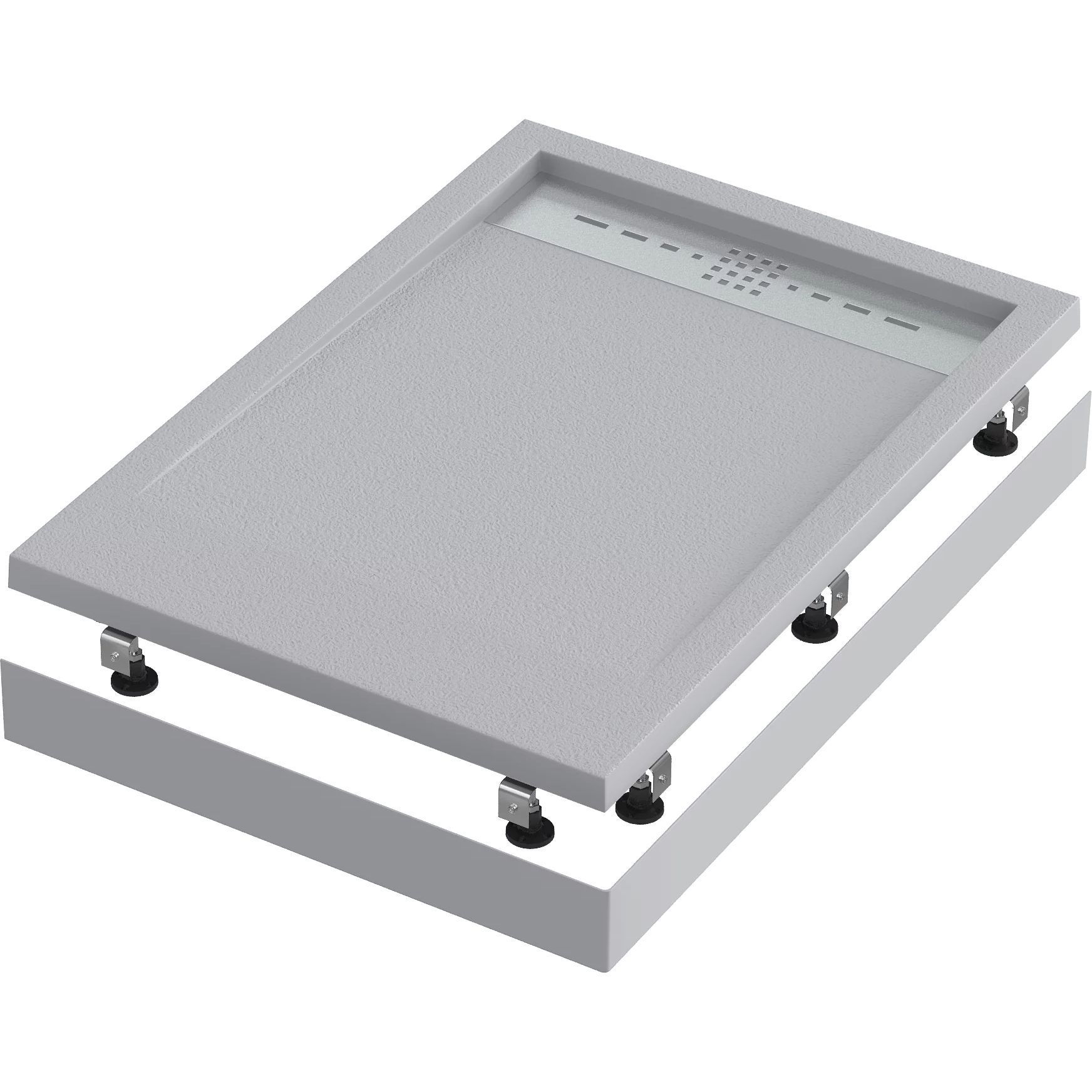 Мраморный душевой поддон Good Door Stella графит