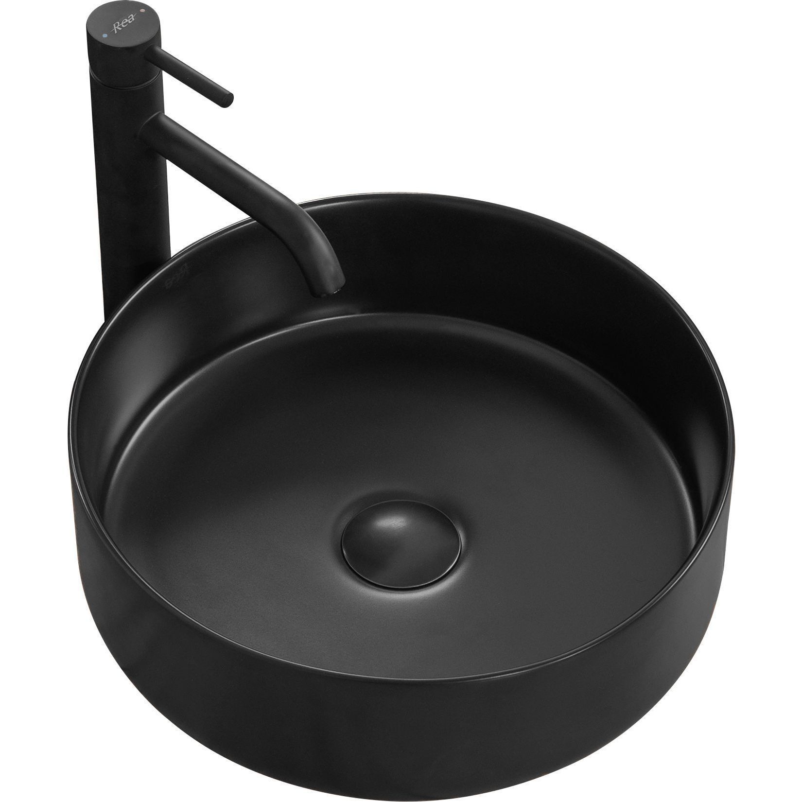 Умывальник Rea Sami Black Matt 36x36, REA-U1899