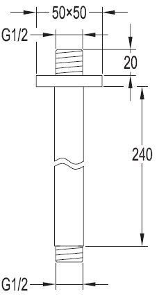 Потолочный кронштейн Omnires, RS31CR