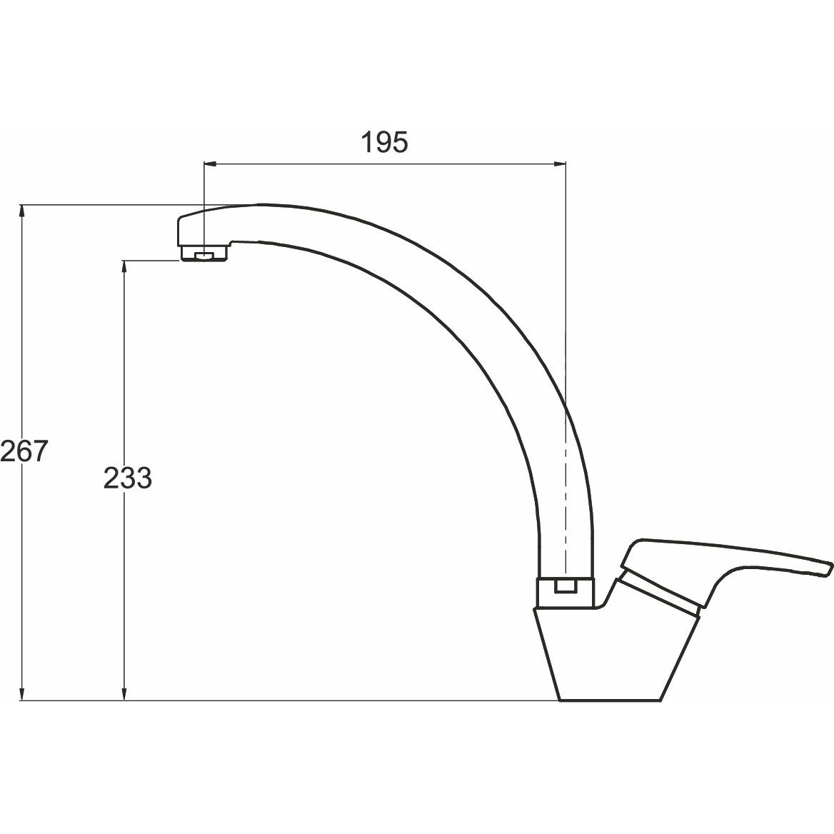 Смеситель AquaSanita Ambra 2813 601 BLM
