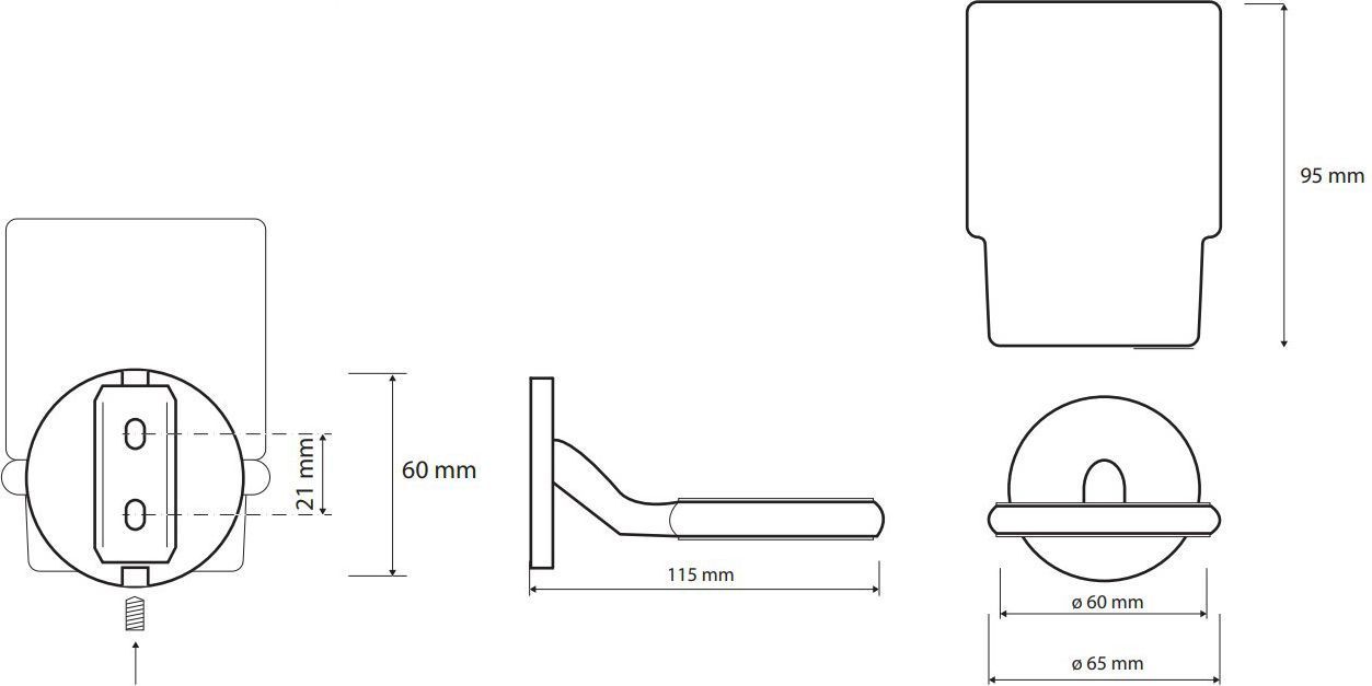 Держатель зубных щеток со стаканом Bemeta Alfa, 102410012