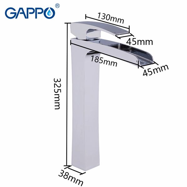 Смеситель для раковины высокий  Gappo G1007-21