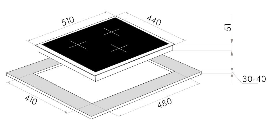 Газовая варочная панель Maunfeld EGHG.43.33CBG.R/G