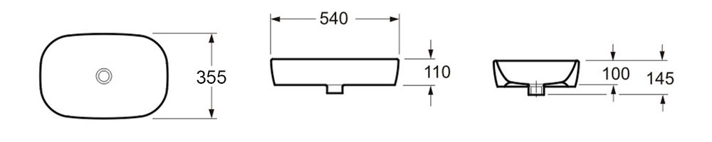 Накладная раковина Lavinia Boho Bathroom Sink Slim 54x35.5, 33311003