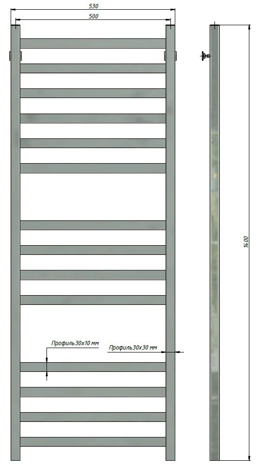Полотенцесушитель Stinox Prestige Luxe 50x140