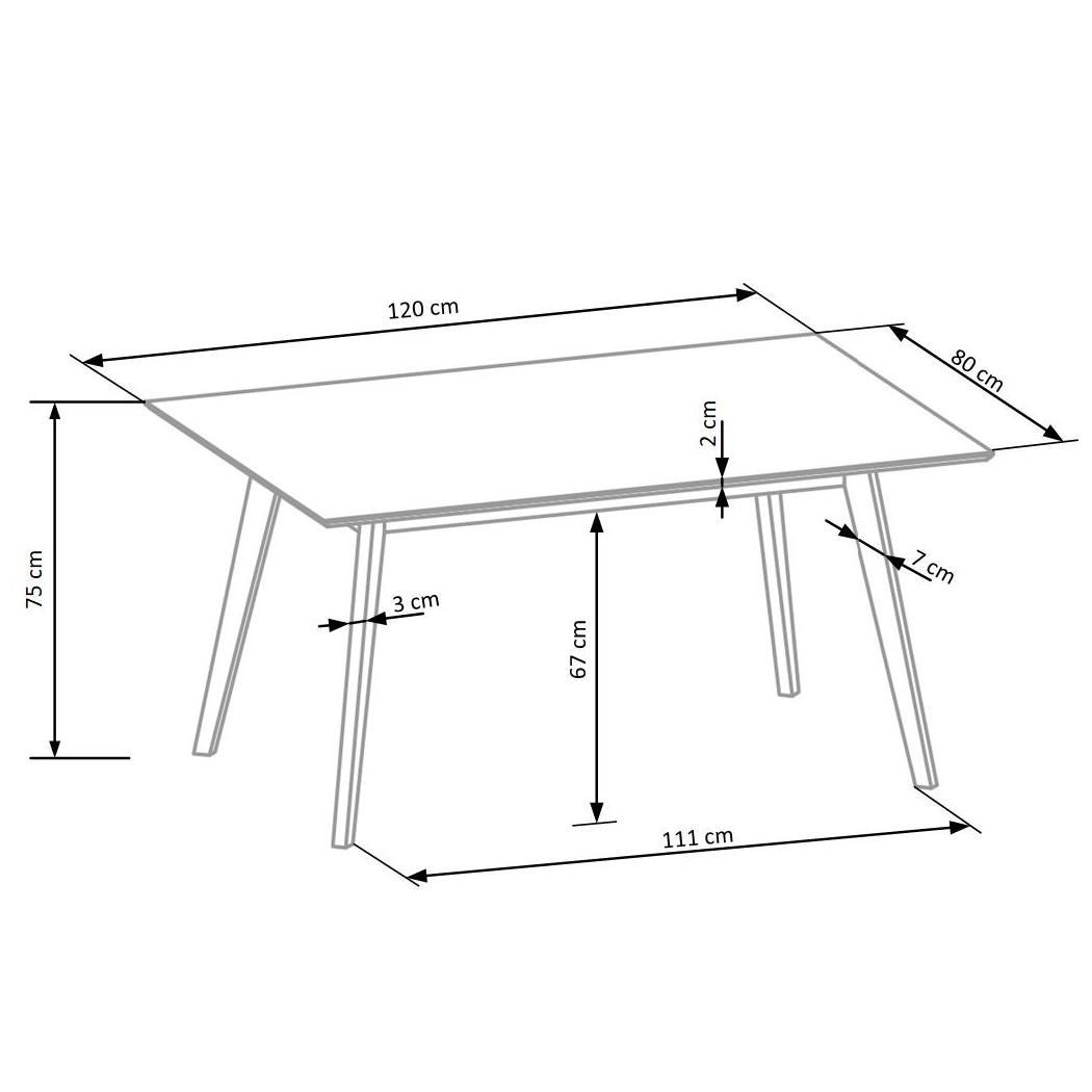 Комплект Halmar Cordoba (стол + 4 стула) дуб, V-CH-CORDOBA-ZESTAW